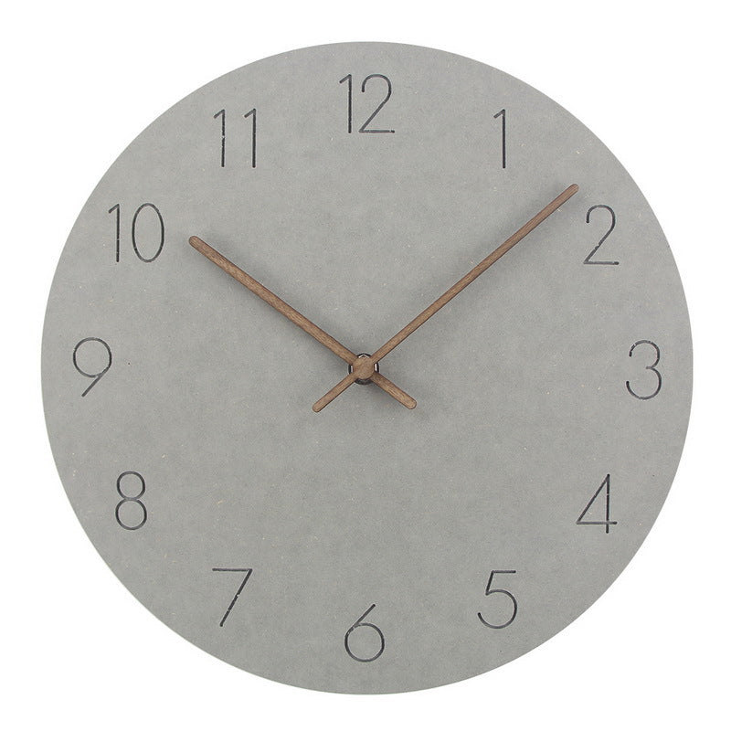 Minimalistické dřevěné nástěnné hodiny o průměru 29 cm se tichým chodem ve skandinávském stylu