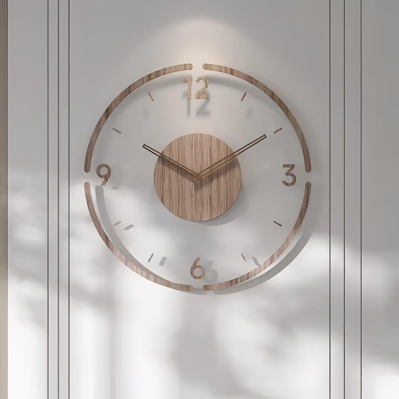 Minimalistické nástěnné hodiny ze dřeva, tichý quartzový pohyb pro moderní domovy