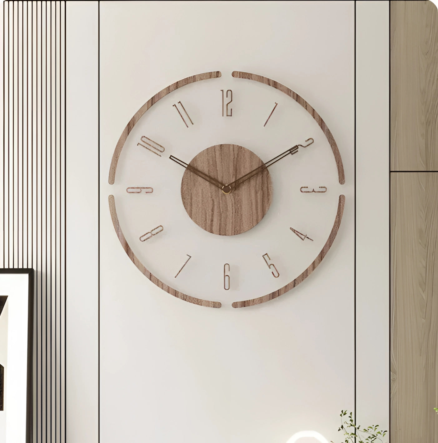 Minimalistické nástěnné hodiny ze dřeva, tichý quartzový pohyb pro moderní domovy