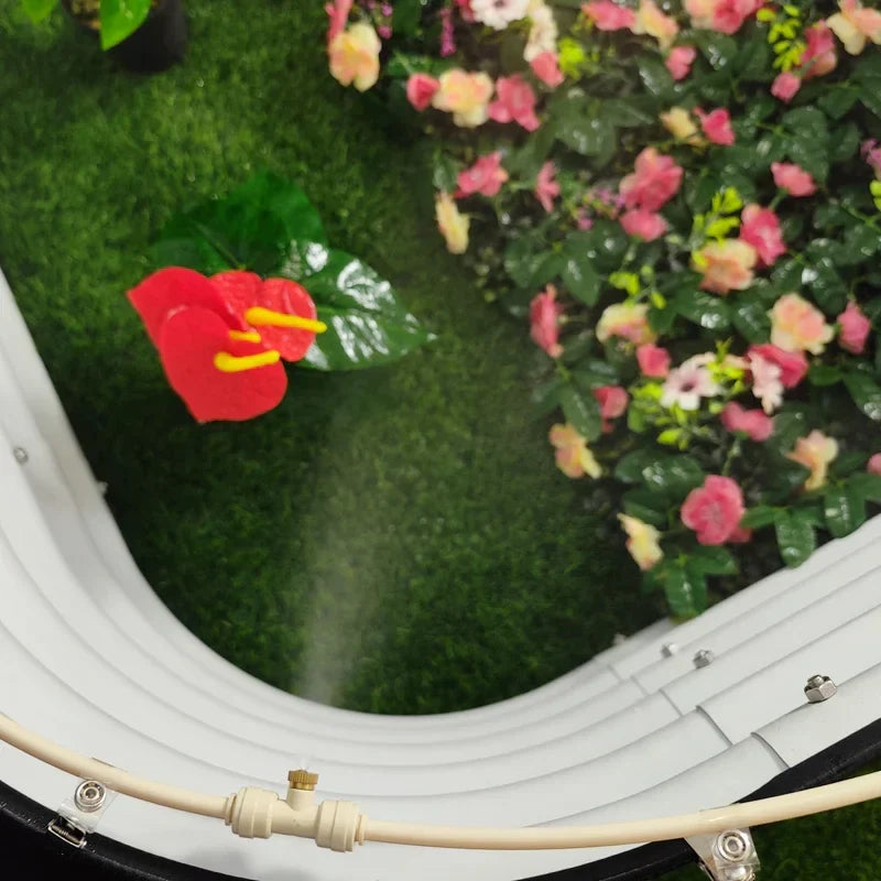 Système de brumisation extérieur avec installation rapide pour rafraîchir jardin et patio