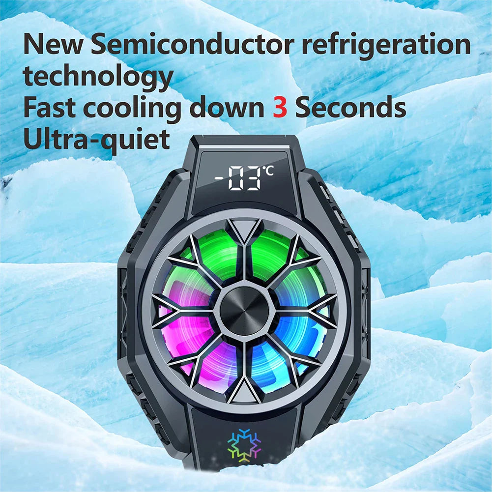 Mobiler Clip-Lüfter mit intelligenter Temperaturanzeige für mobile Geräte