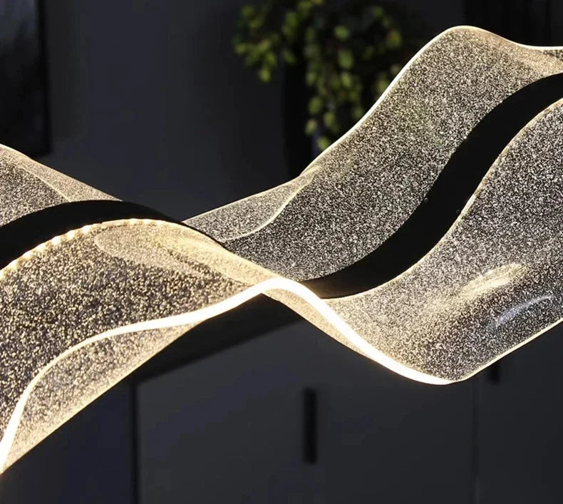 Lámpara colgante moderna en forma de ola oceánica para cocina | Ormexis