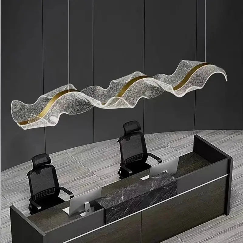 Lámpara colgante moderna en forma de ola oceánica para cocina | Ormexis