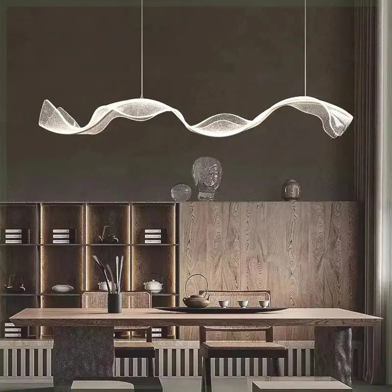 Lámpara colgante moderna en forma de ola oceánica para cocina | Ormexis