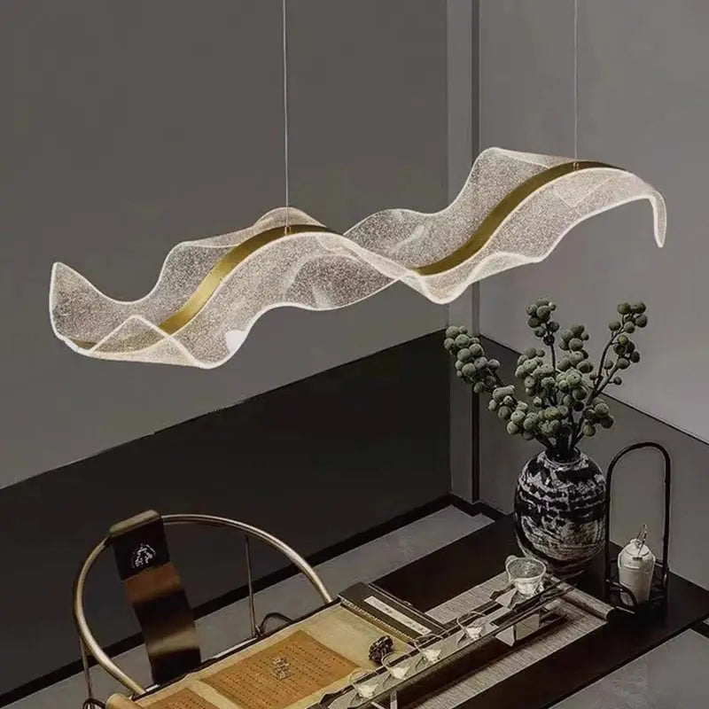 Lámpara colgante moderna en forma de ola oceánica para cocina | Ormexis