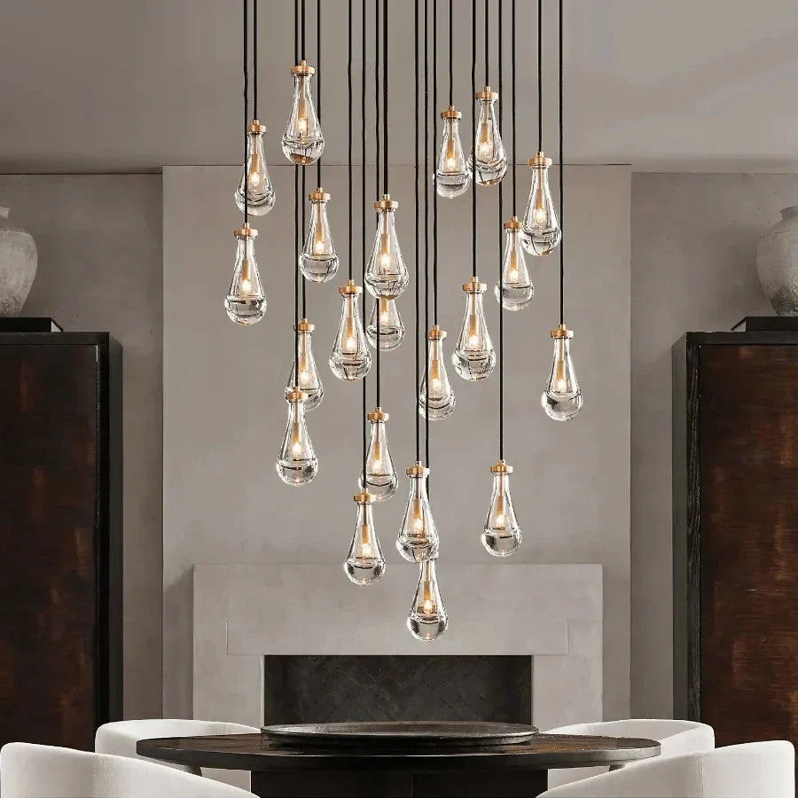 Modern Raindrop Chandelier for Foyer & Staircase | Ormexis