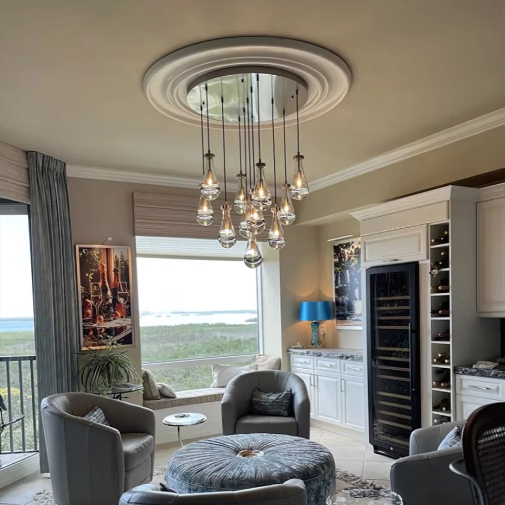 Modern Raindrop Chandelier for Foyer & Staircase | Ormexis