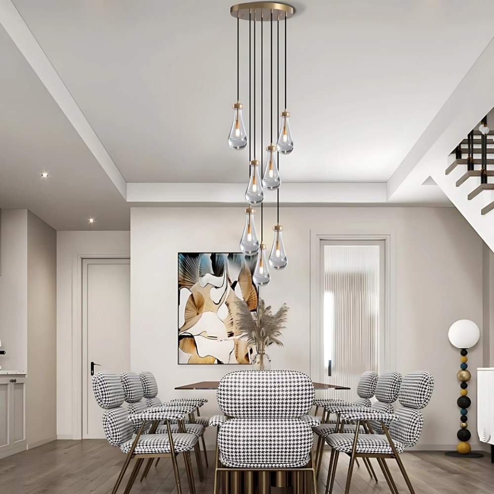 Modern Raindrop Chandelier for Foyer & Staircase | Ormexis