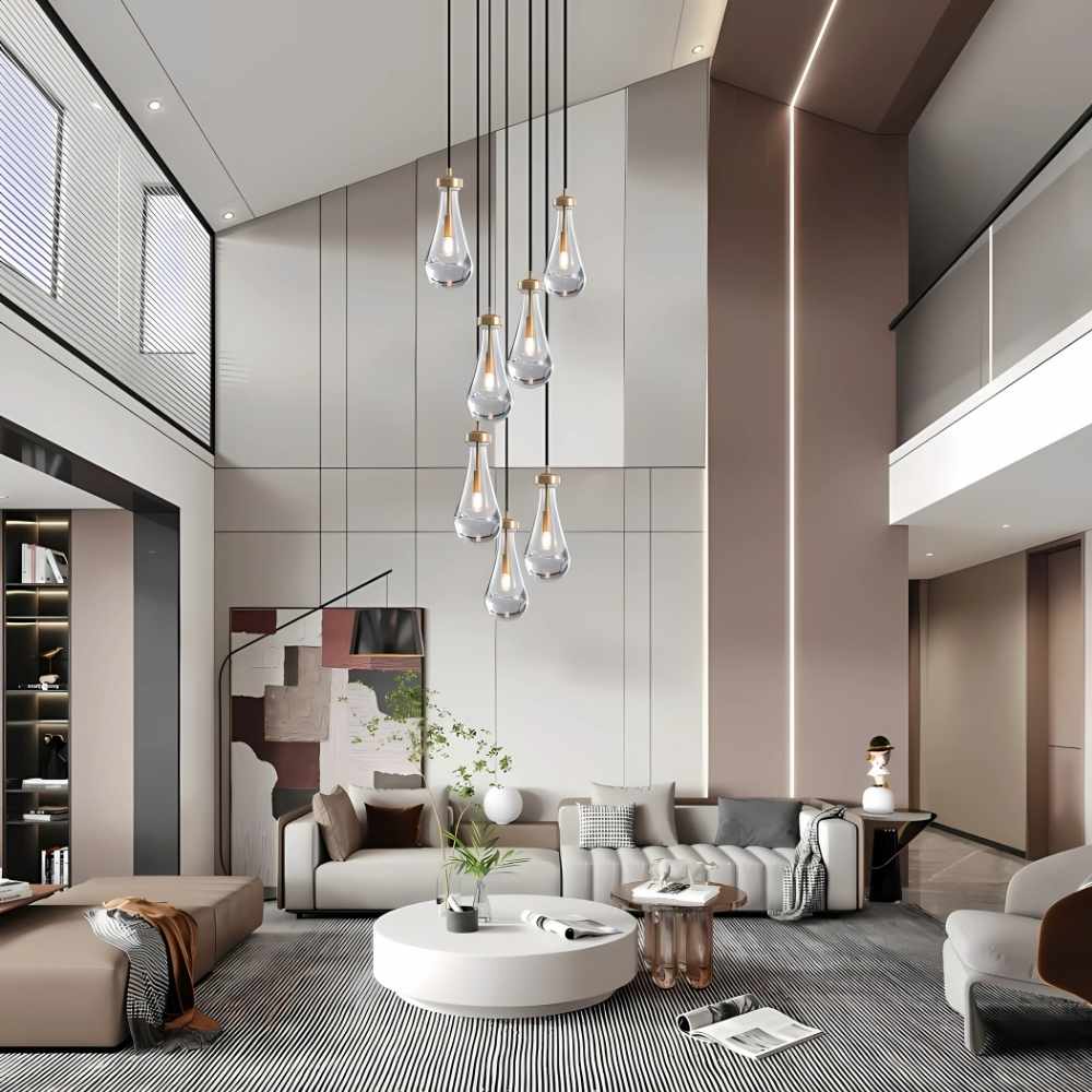 Modern Raindrop Chandelier for Foyer & Staircase | Ormexis