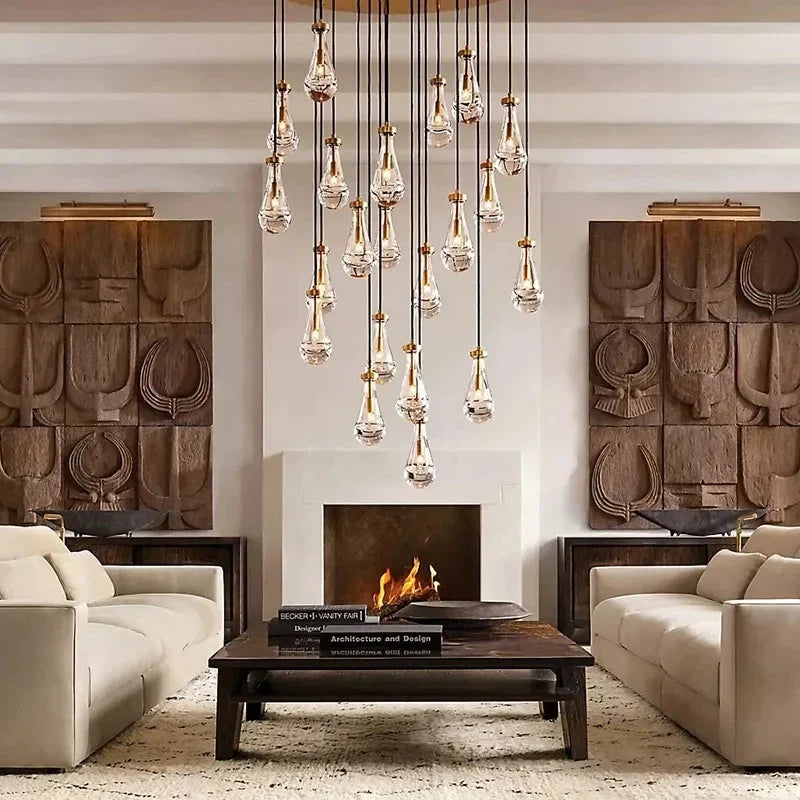 Modern Raindrop Chandelier for Foyer & Staircase | Ormexis