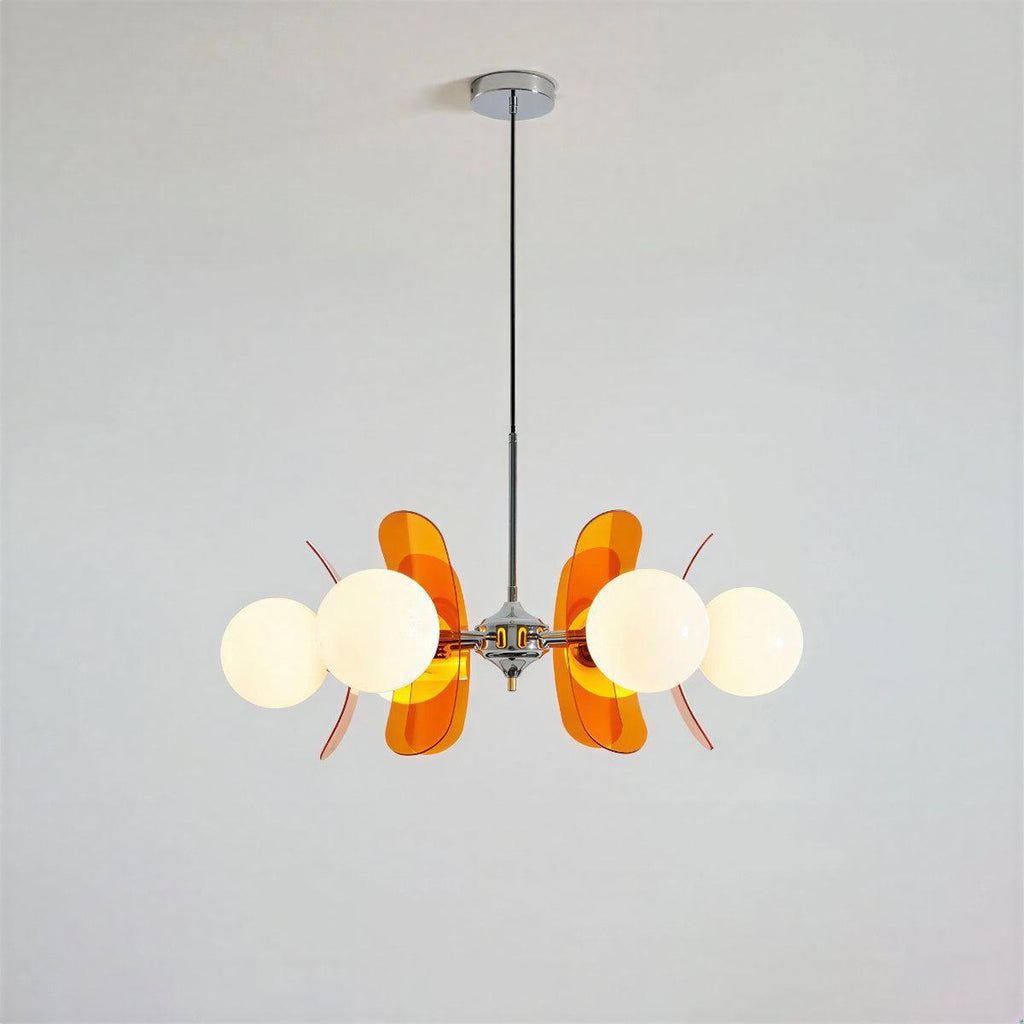 Moderne Sputnik-lysekrone med glasskuler | Ormexis