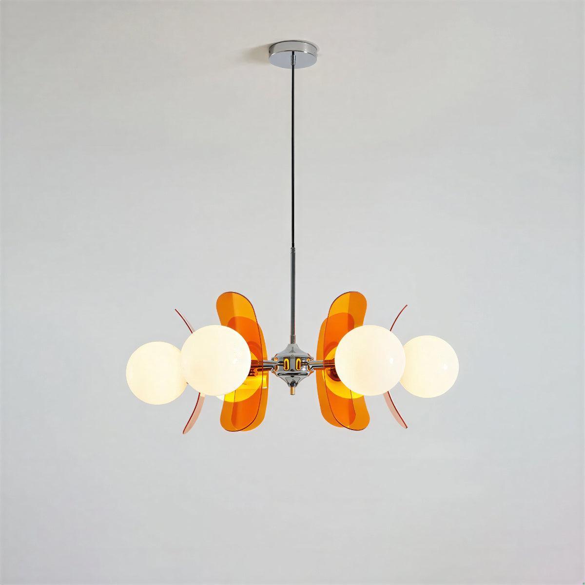 Moderne Sputnik-lysekrone med glasskuler | Ormexis