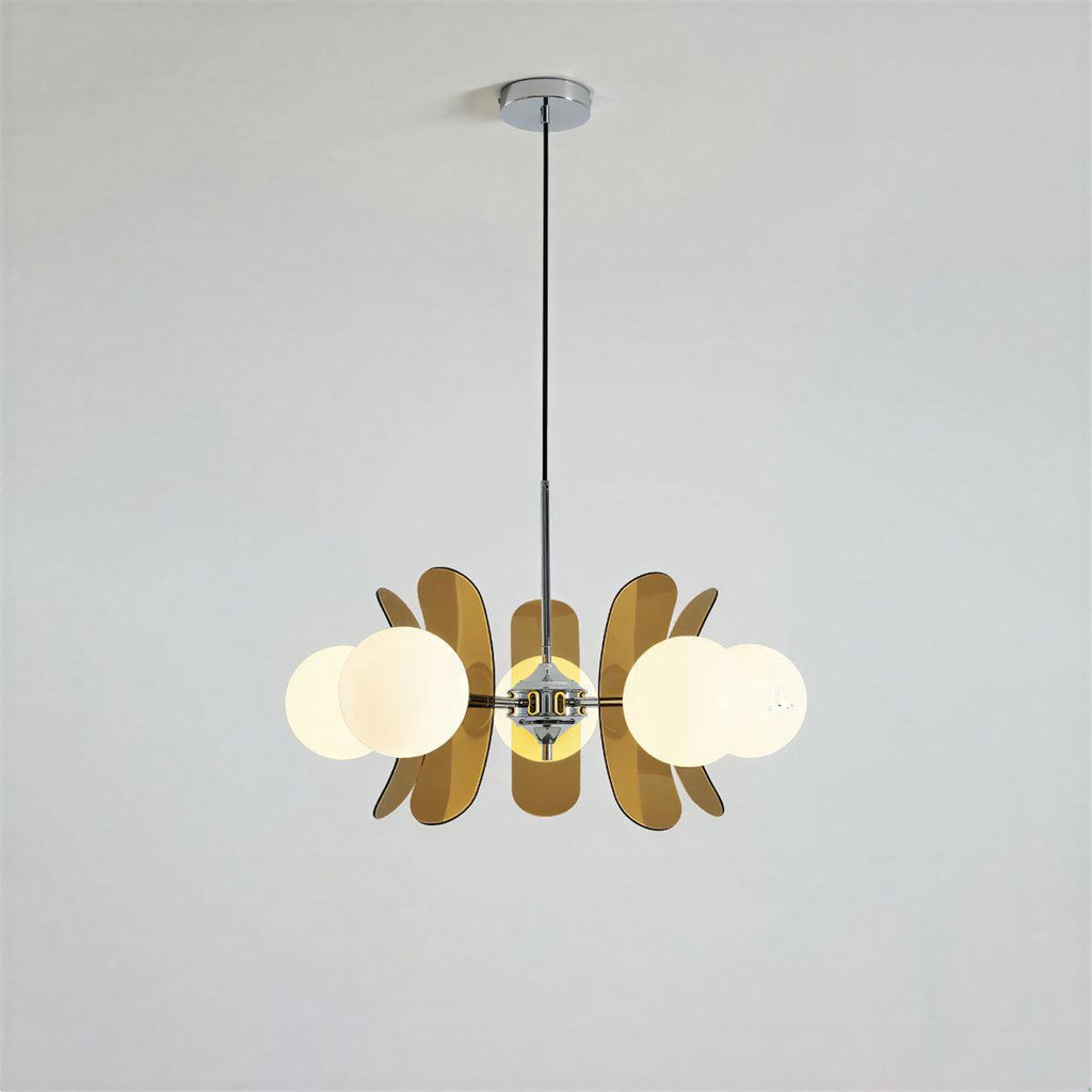 Moderne Sputnik-lysekrone med glasskuler | Ormexis