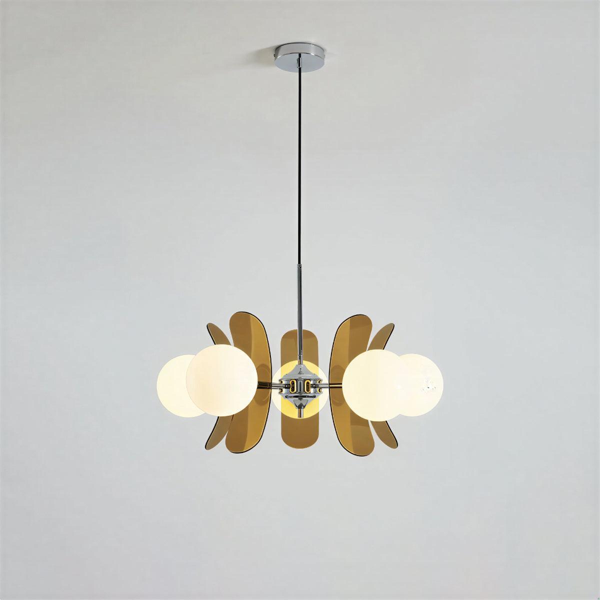 Moderne Sputnik-lysekrone med glasskuler | Ormexis