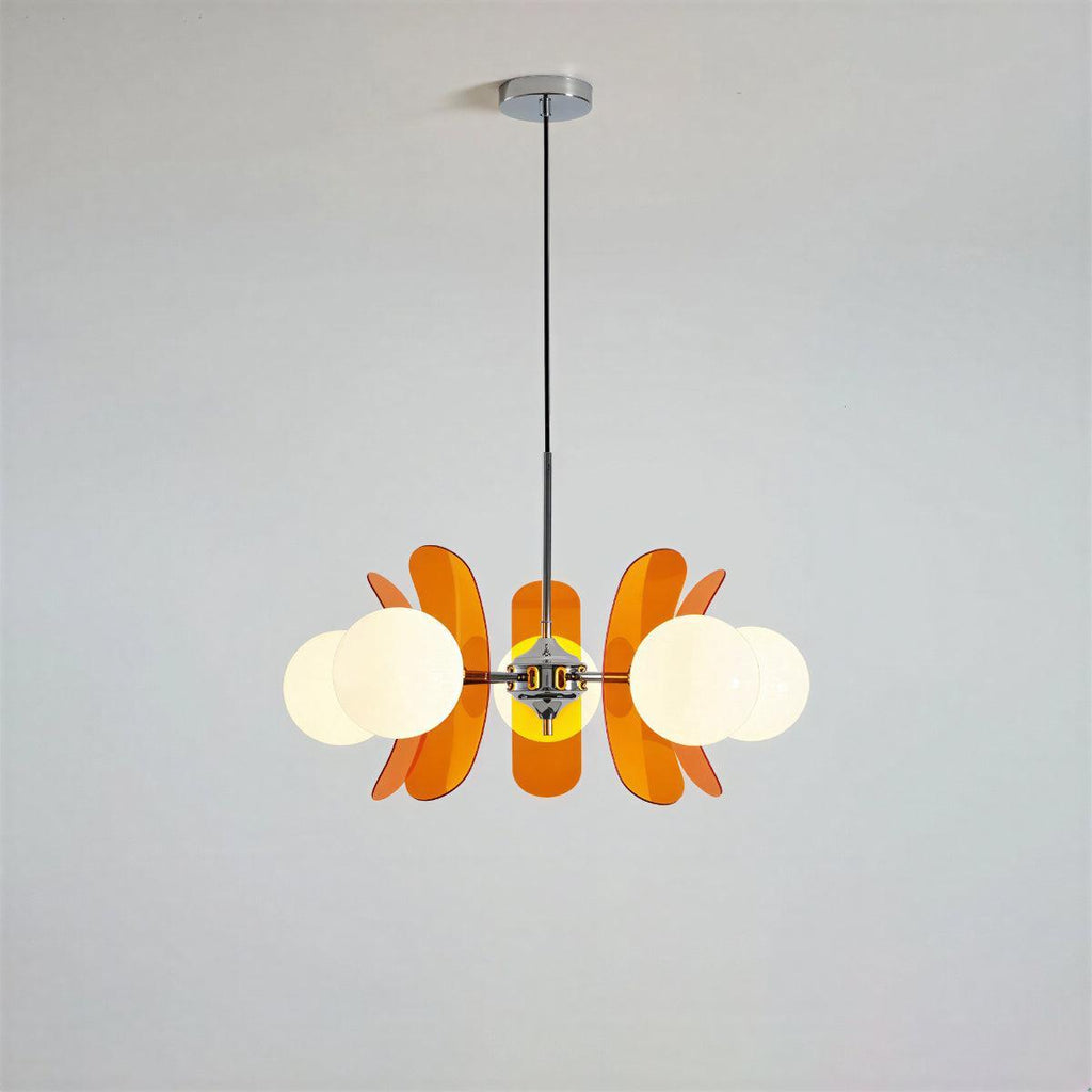 Moderne Sputnik-lysekrone med glasskuler | Ormexis