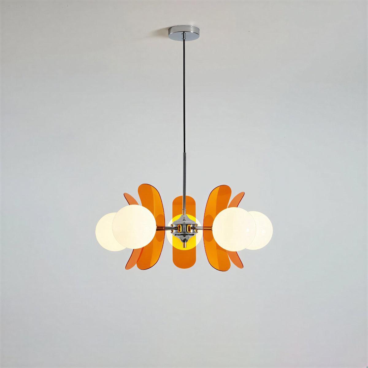 Moderne Sputnik-lysekrone med glasskuler | Ormexis