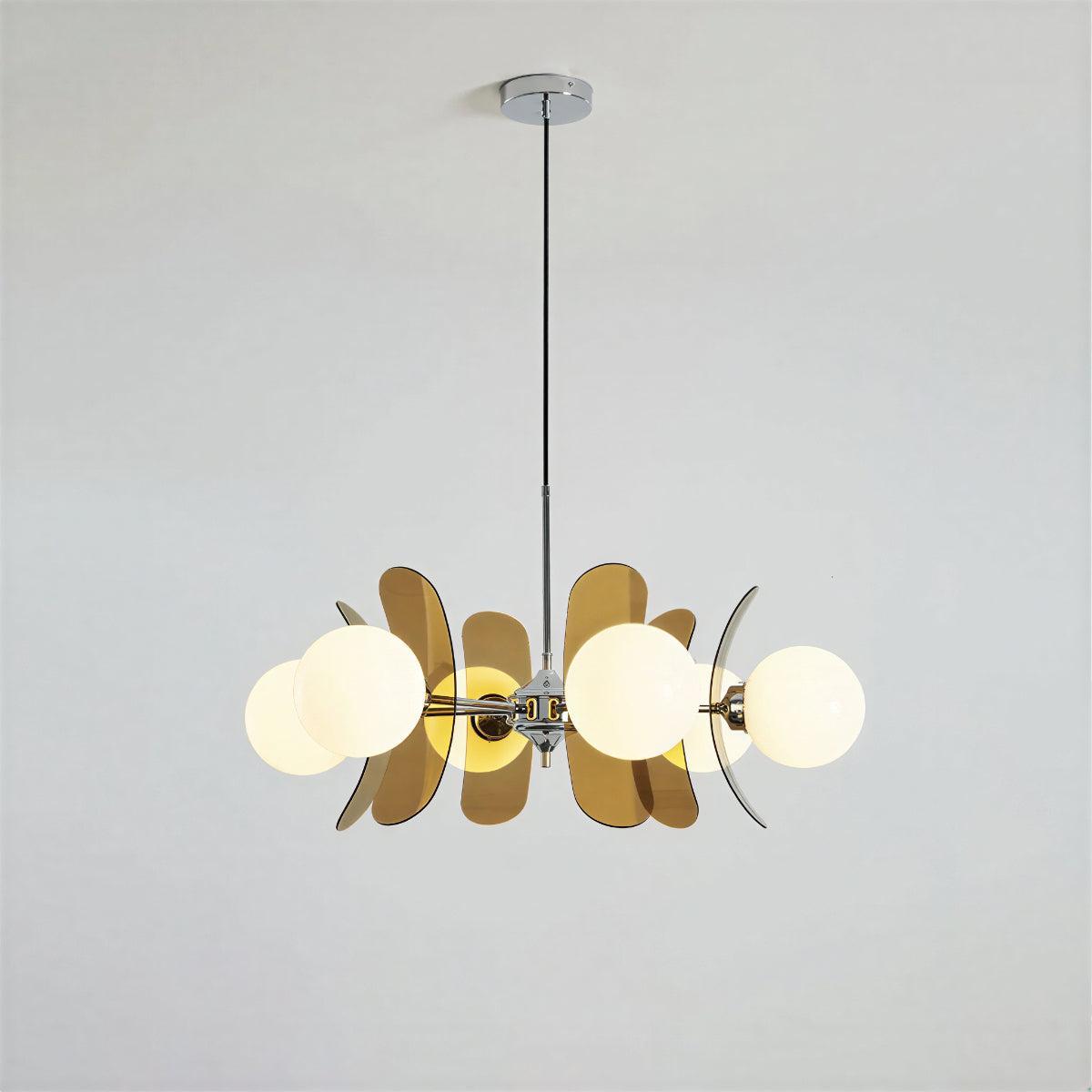 Moderne Sputnik-lysekrone med glasskuler | Ormexis
