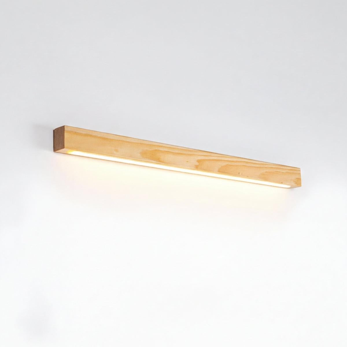 Candeeiro de parede moderno para toucador com design minimalista e elegante em madeira | Ormexis