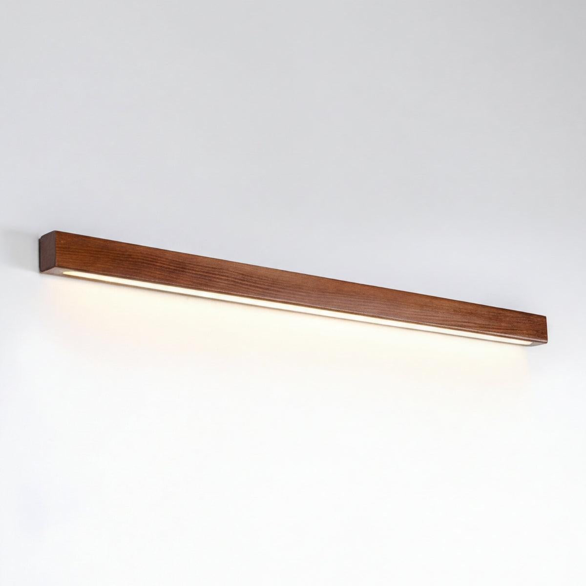 Candeeiro de parede moderno para toucador com design minimalista e elegante em madeira | Ormexis
