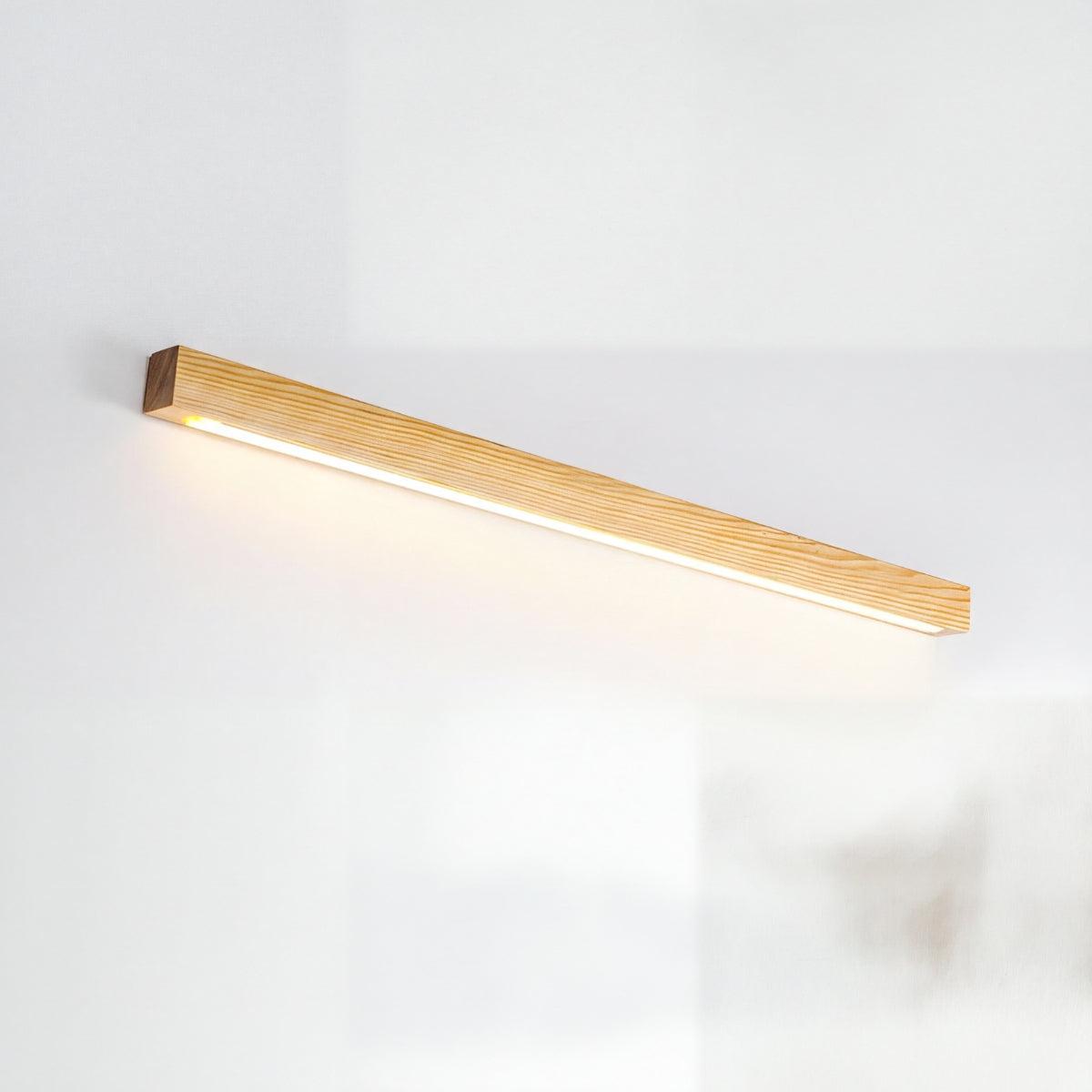 Candeeiro de parede moderno para toucador com design minimalista e elegante em madeira | Ormexis