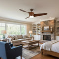 Modern Wooden Curved Ceiling Fan With Light | Ormexis