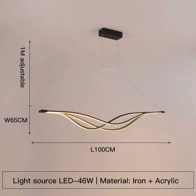 LumiArc Curved LED Pendant Light for Modern Interiors