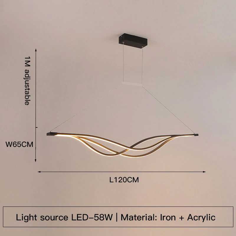LumiArc Curved LED Pendant Light for Modern Interiors