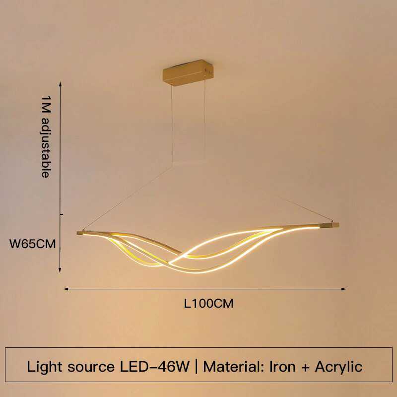 LumiArc Curved LED Pendant Light for Modern Interiors
