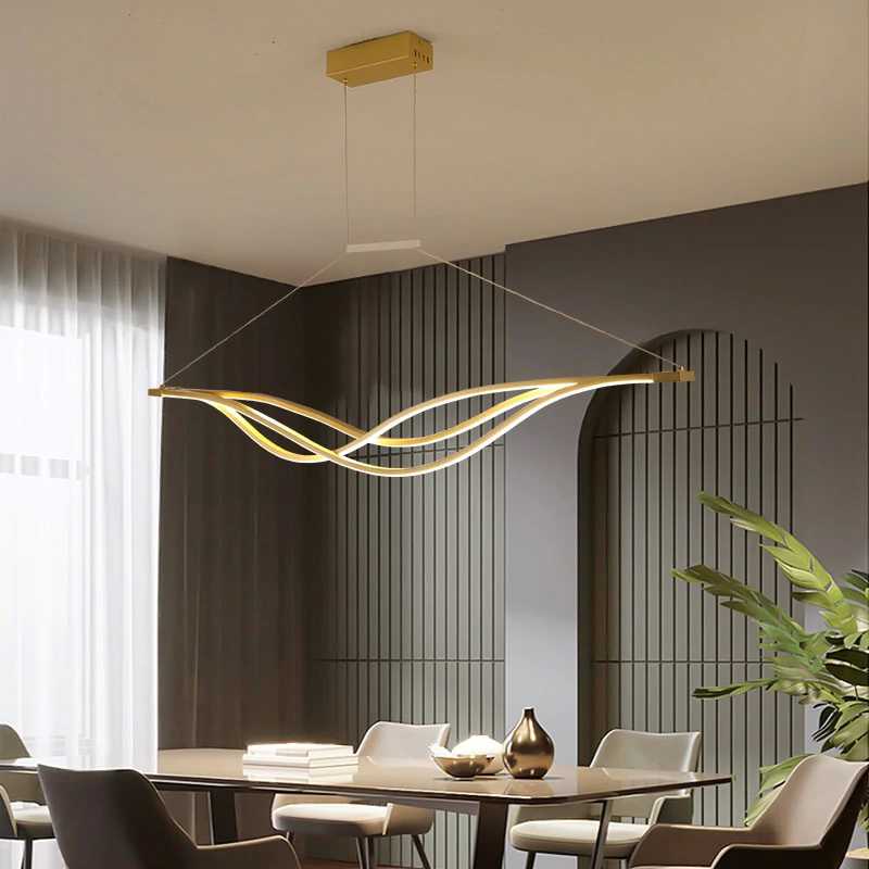 LumiArc Curved LED Pendant Light for Modern Interiors