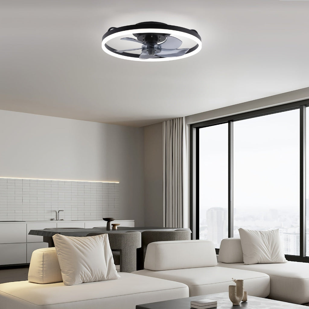 Stropní ventilátor s přímým montážním systémem a stmívatelným LED osvětlením