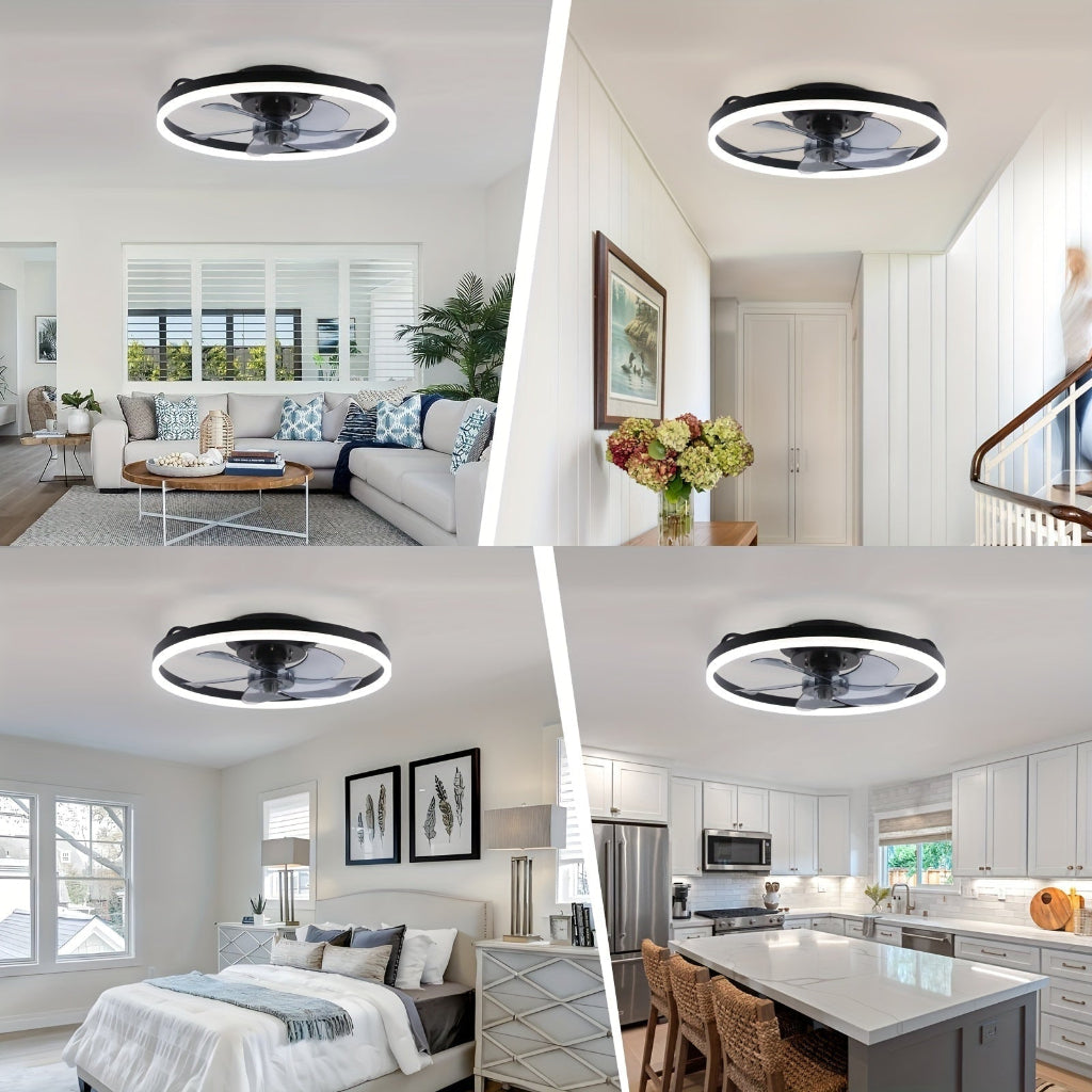 Stropní ventilátor s přímým montážním systémem a stmívatelným LED osvětlením