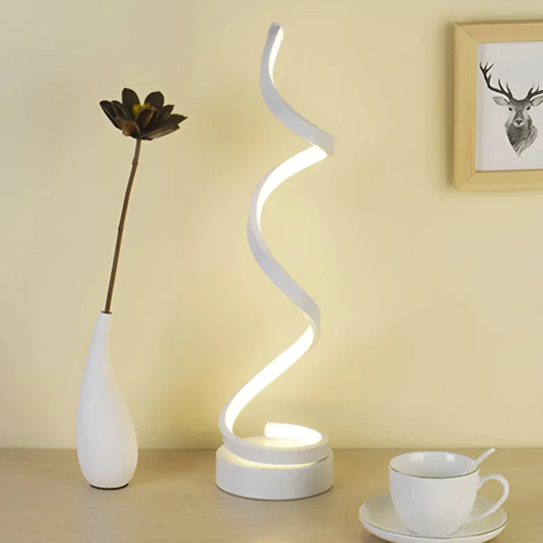 LumaSpiral stmívatelná lampa s efektivním LED moderním spirálovým stolním světlem