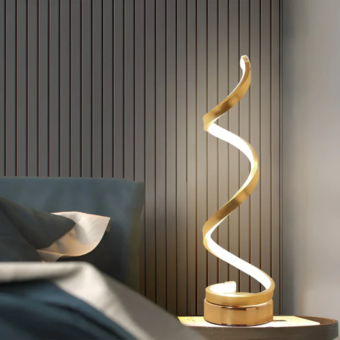 LumaSpiral stmívatelná lampa s efektivním LED moderním spirálovým stolním světlem