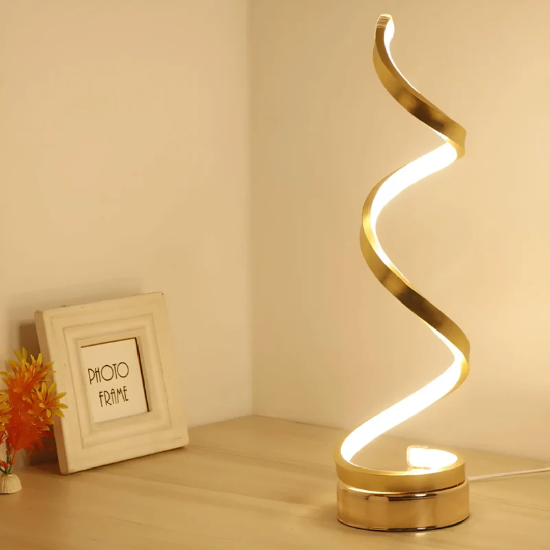 LumaSpiral stmívatelná lampa s efektivním LED moderním spirálovým stolním světlem