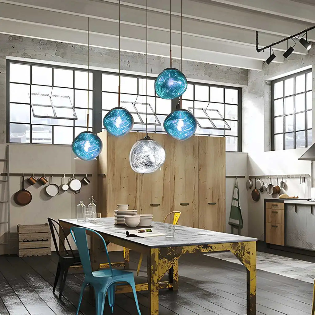 Suspension Lux Lava Flow pour salle à manger design moderne