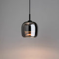 Závěsná lampa Arden Black s odstínem kouřového skla