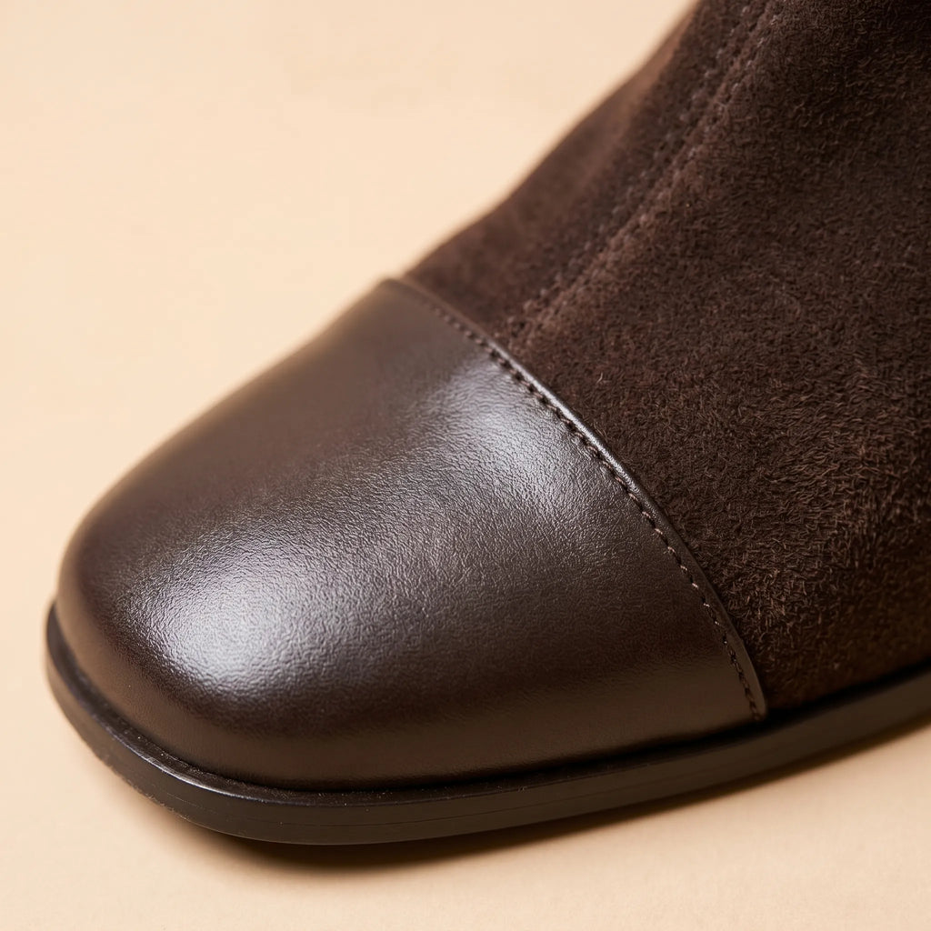 Block Heel Ankle Boots -  Daily Commutes - Ormexis
