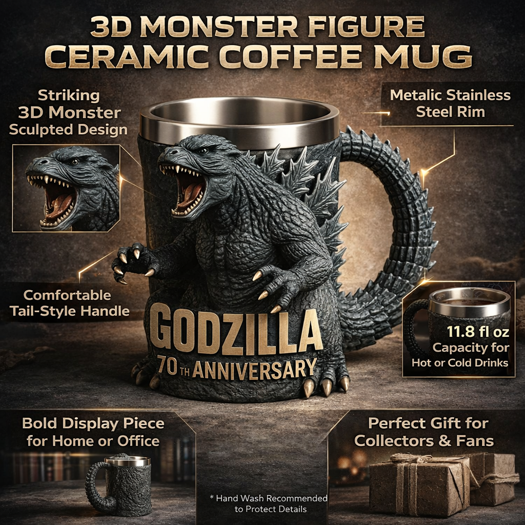 Monster Mug 3D Ceramic Cup With Unique Design For Home Or Office