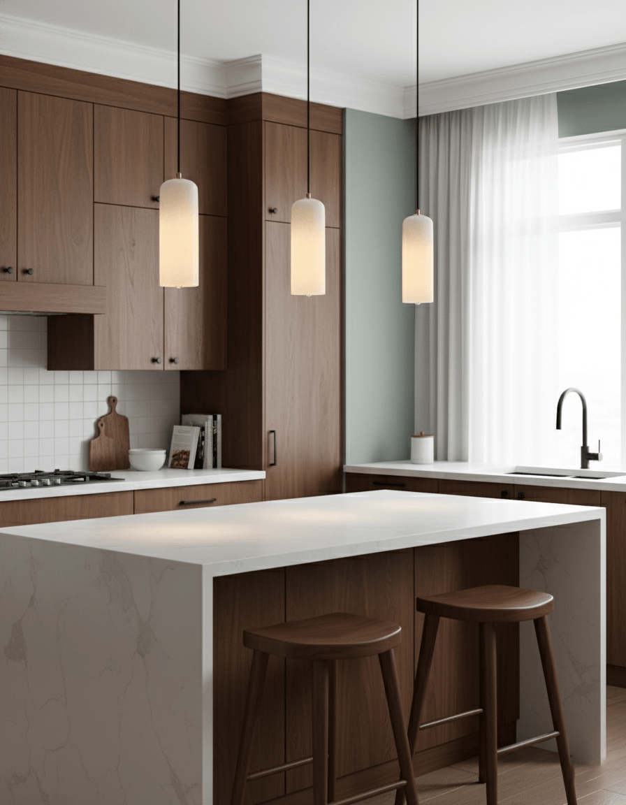 Moderne globependellampe i alabast med messingfinish | Ormexis