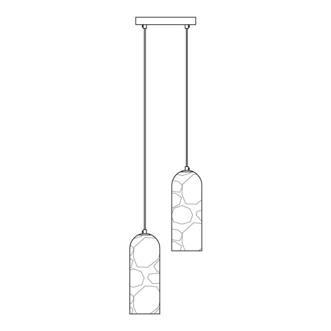 Moderne globependellampe i alabast med messingfinish | Ormexis