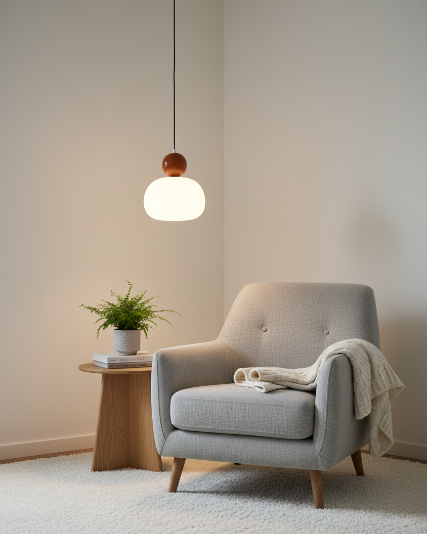Bolvormige hanglamp met accentverlichting | Ormexis