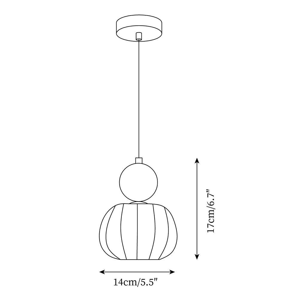 Bolvormige hanglamp met accentverlichting | Ormexis