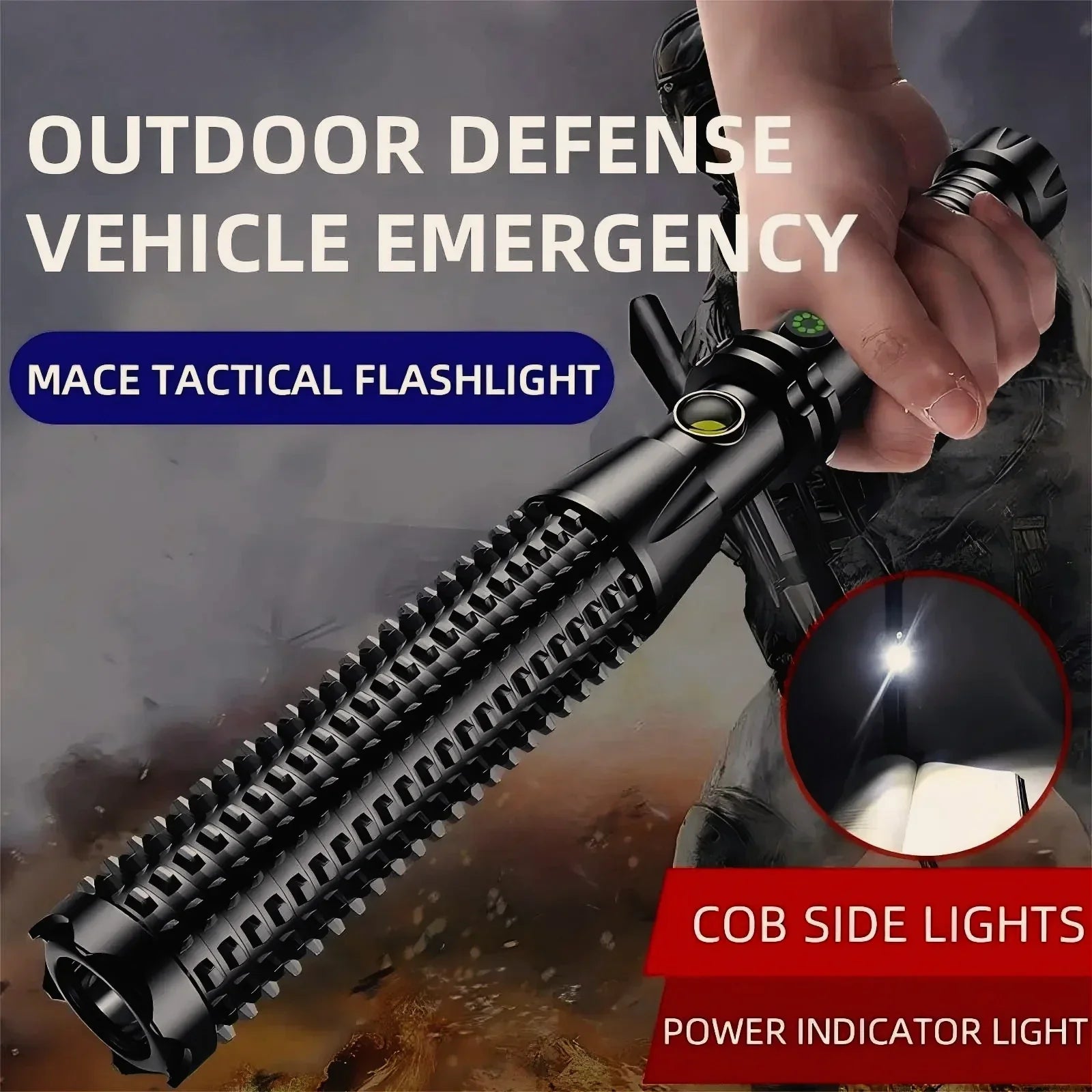Rechargeable LED Flashlight For Self Defense And Outdoor Safety, Portable And Ultra Bright
