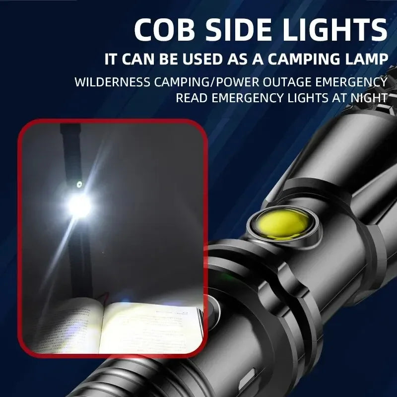 Rechargeable LED Flashlight For Self Defense And Outdoor Safety, Portable And Ultra Bright