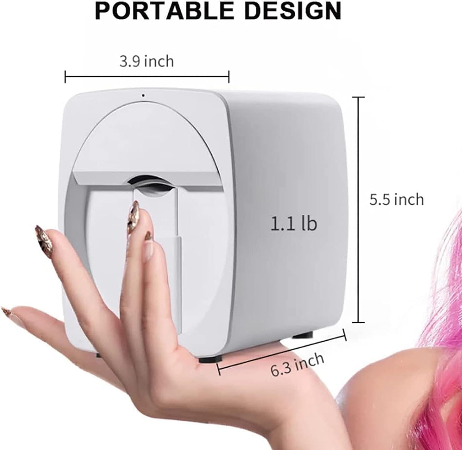 Studio nehtového designu 3D tiskárna na nehty využívající umělou inteligenci pro vlastní návrhy