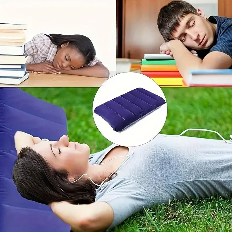 Napvoy ergonomický cestovní polštář s nafukováním vzduchem pro přenosné pohodlí kdekoli