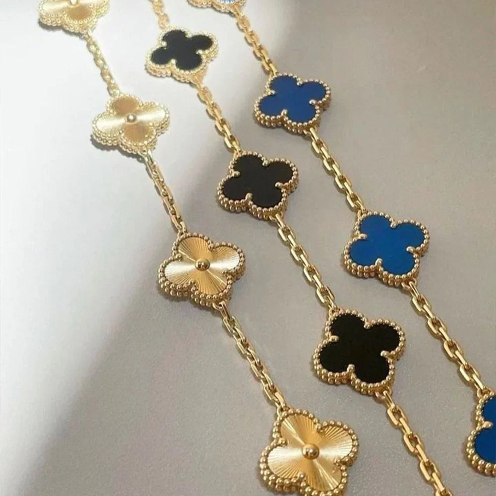 Nature's Charm Adjustable Chain Clover Bracelet For Timeless Style