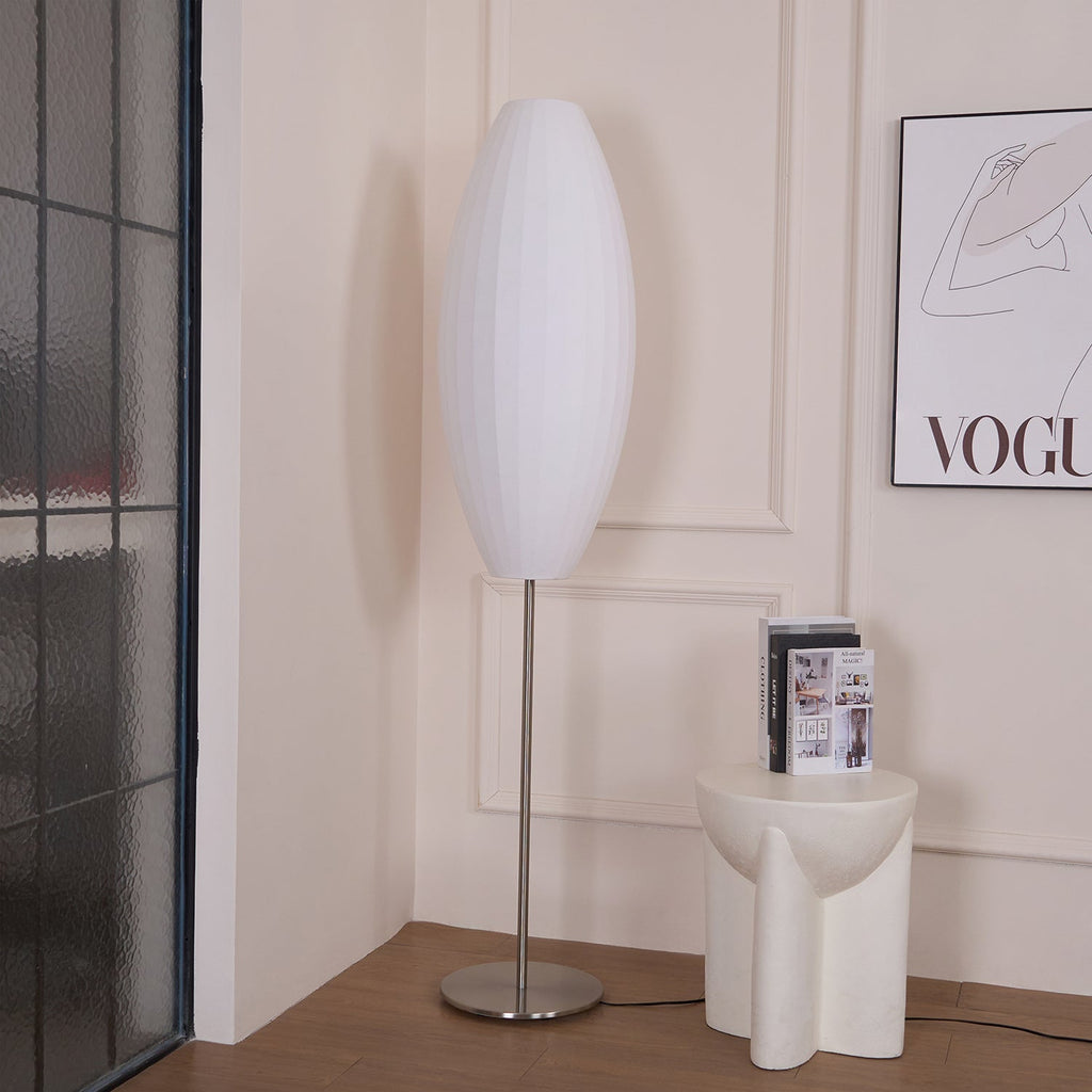 Spherical Ribbed Shade Floor Lamp | Ormexis