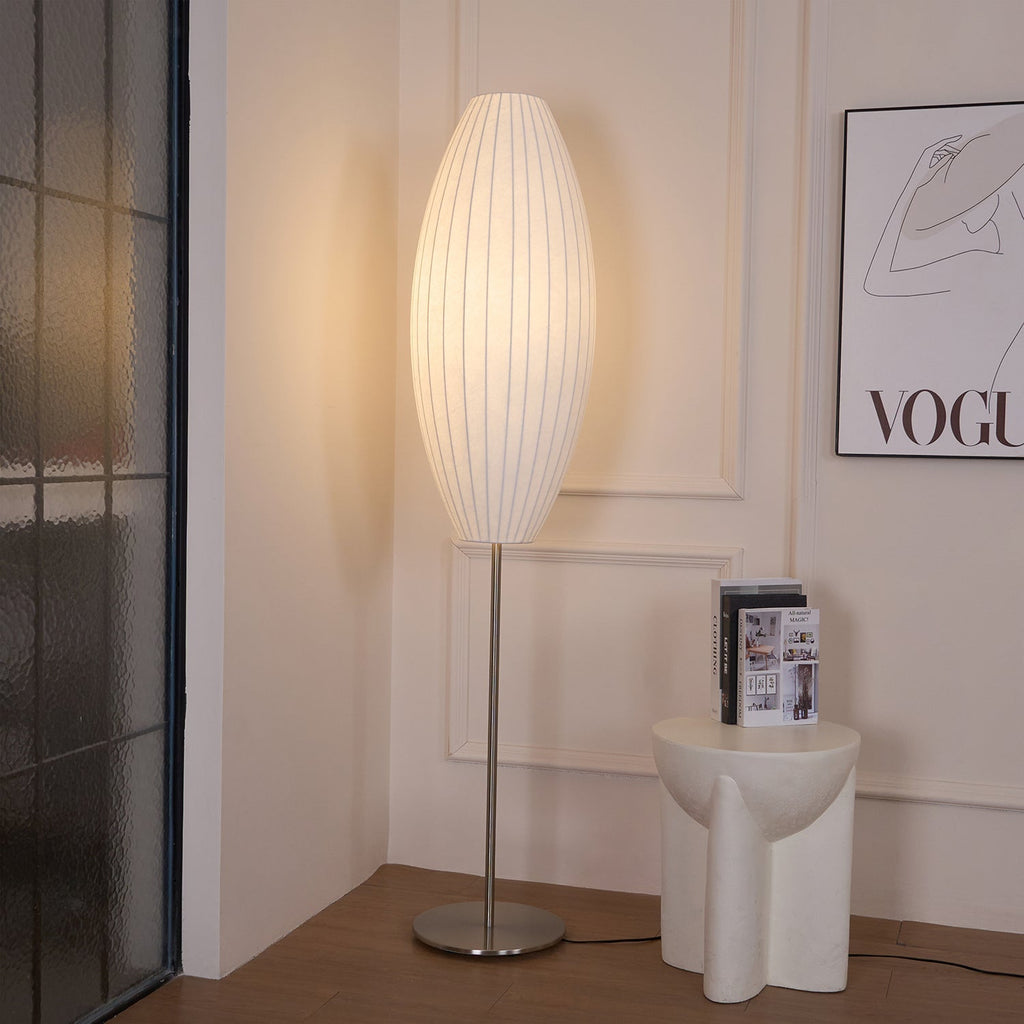 Spherical Ribbed Shade Floor Lamp | Ormexis
