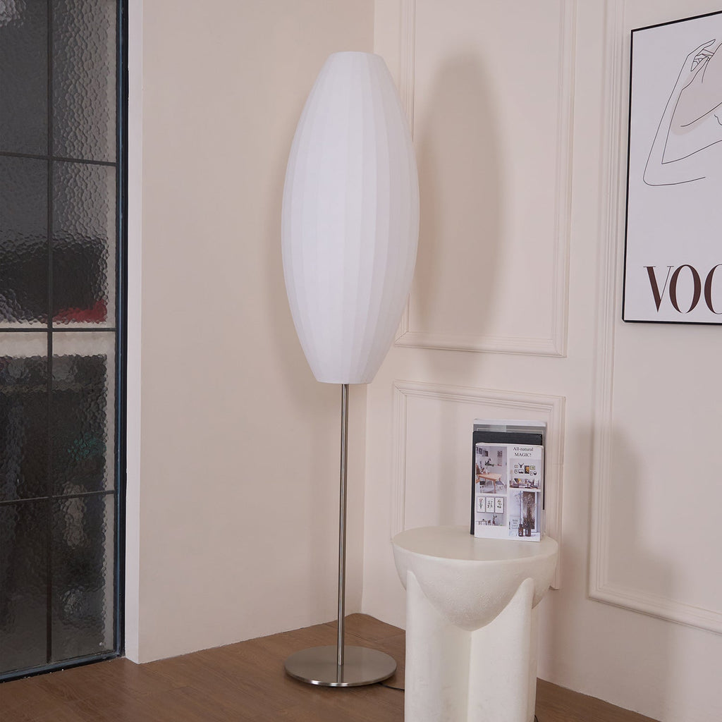 Spherical Ribbed Shade Floor Lamp | Ormexis